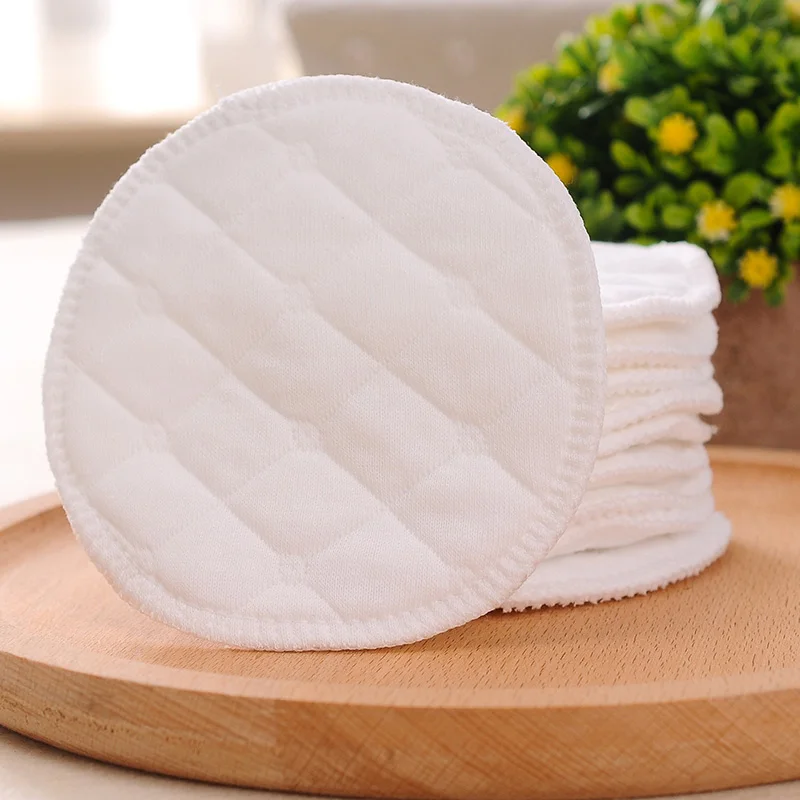 Almohadillas de algod&oacute;n de 3 capas para lactancia, almohadilla lavable a prueba de agua, org&aacute;nico, accesorio de lactancia, 12 Uds. (6 pares)-1