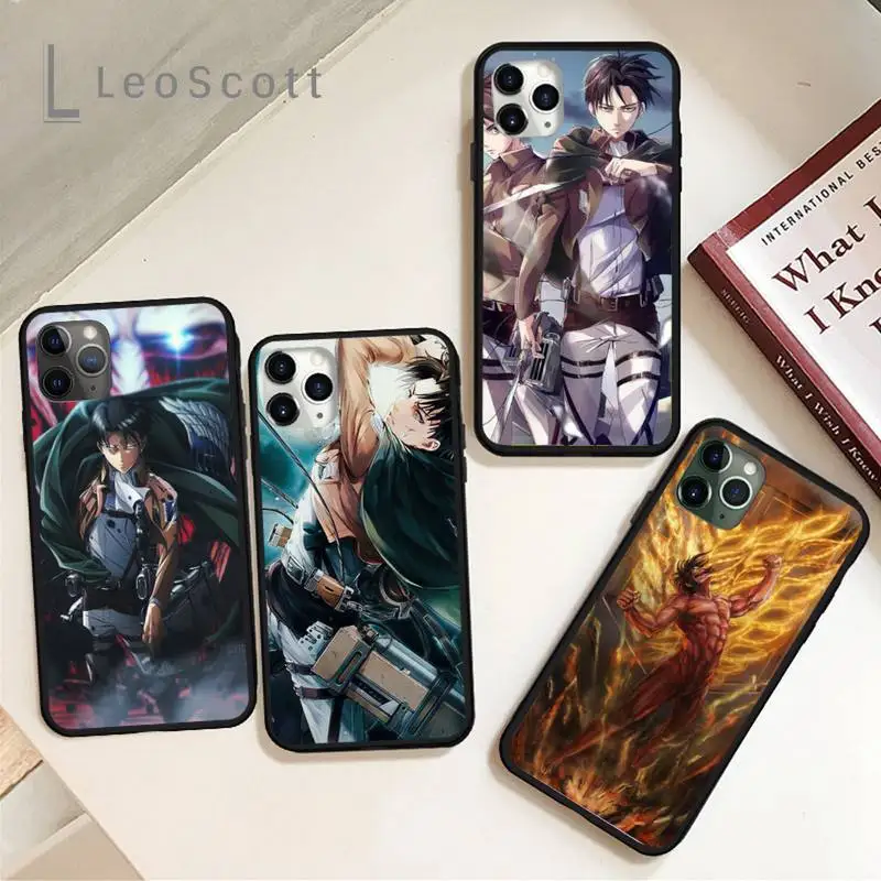 

Attack on Titan Amine Phone Case for iPhone 11 12 pro XS MAX 8 7 6 6S Plus X 5S SE 2020 XR Soft silicone Cover Funda Shell