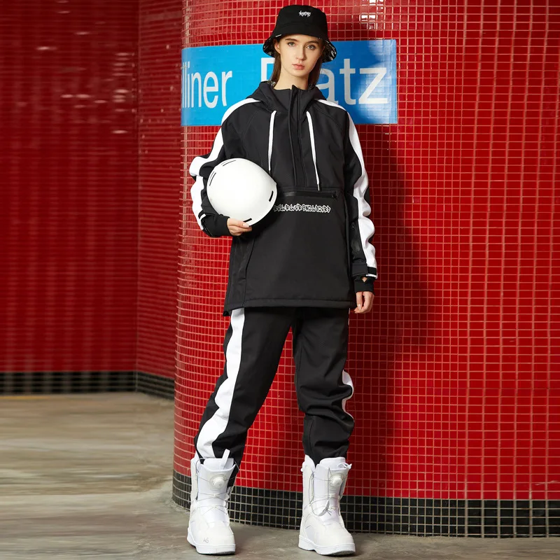 

SNOW Men One Piece Ski Suit Female Snowboard Suit Unisex Skiing Clothing Adult Windproof Waterproof Outdoor Sport Wear Male