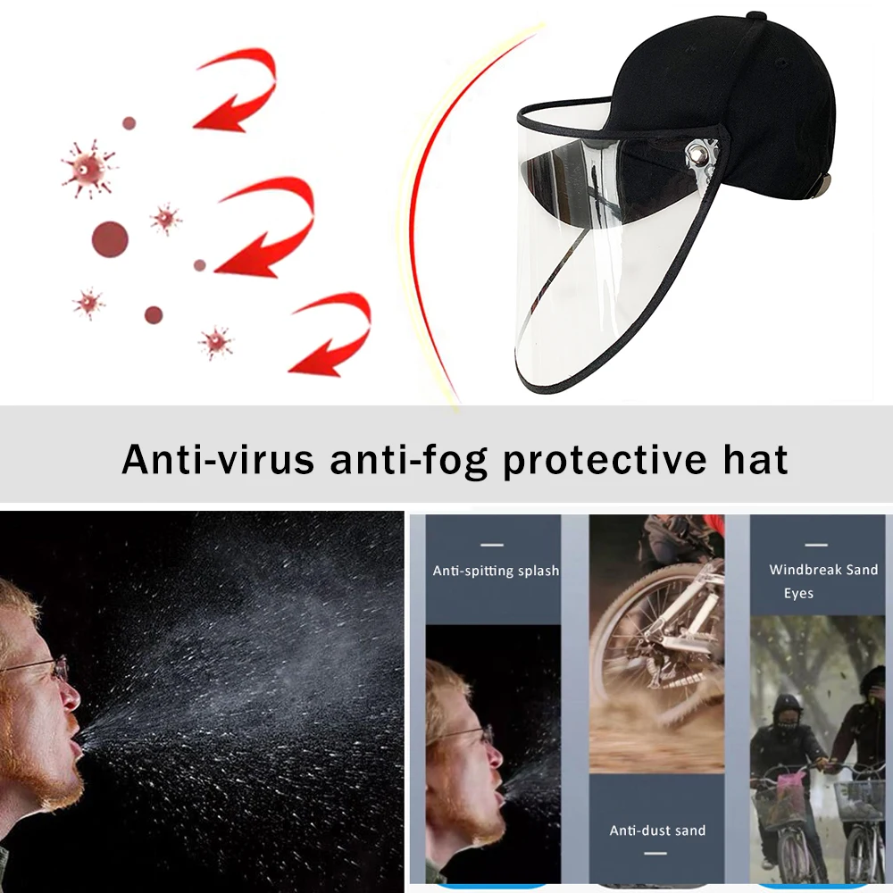 New Adjustable Protective Cap Coronary Hat Eye Protection Windproof Men And Women Isolation Face Cover | Красота и здоровье