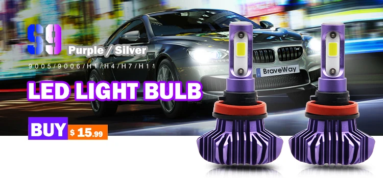 BraveWay светодиодный автомобильный головной светильник лампы H4 H7 H1 Turbo Led 9006 HB4 светодиодные лампы все для автомобиля противотуманный светильник H11 HB3 лампа для авто светильник