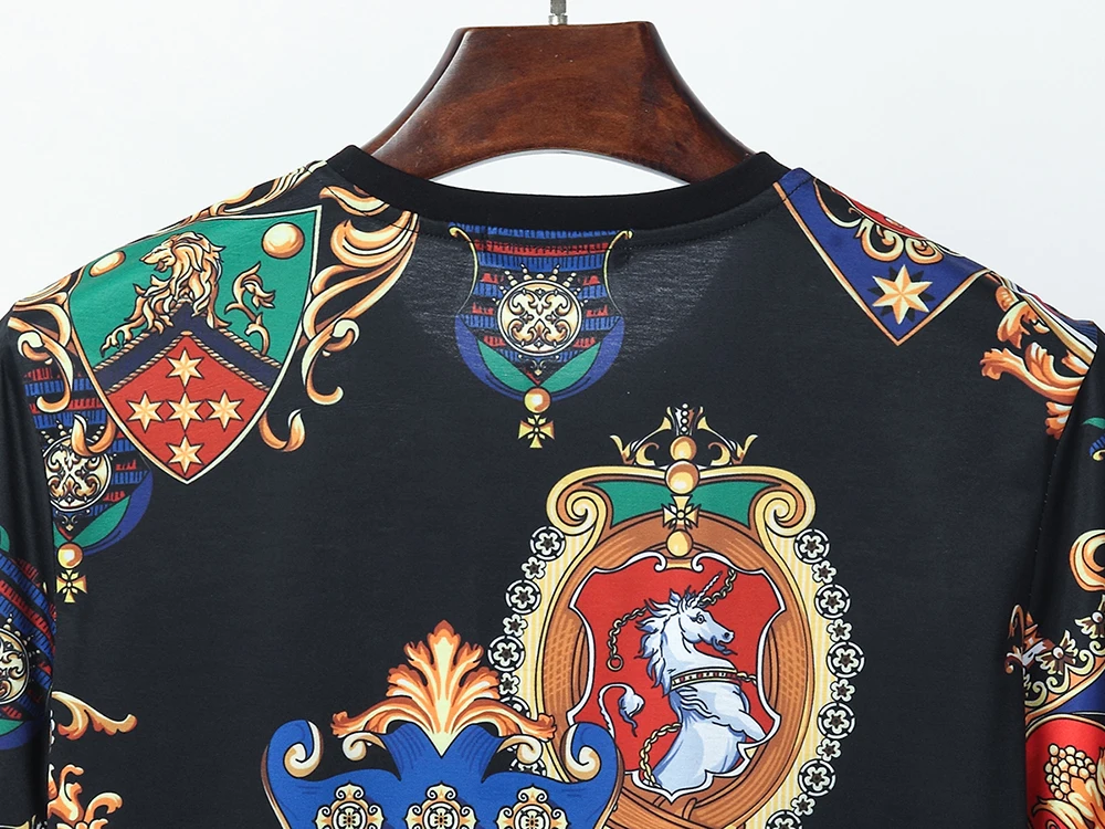 Футболка DUYOU мужская с надписью Royal Badge дизайнерская рубашка коротким рукавом топ
