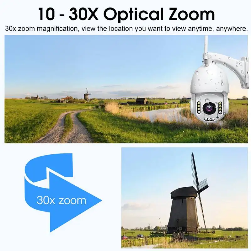 IP камера ПНН из алюминиевого сплава с 30 кратным увеличением 500 м 1080P|Камеры