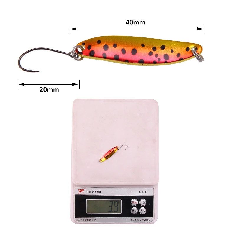 1PCS Metal Spoon Hard Fishing Lure Artificial Wobblers for Trolling Trout Spoon Bait Bass Pike with Single Hook 3.5G-5g