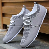real driving shoes pea lazy casual shoes summer breathable flat bottom british fashion lace up mens shoes