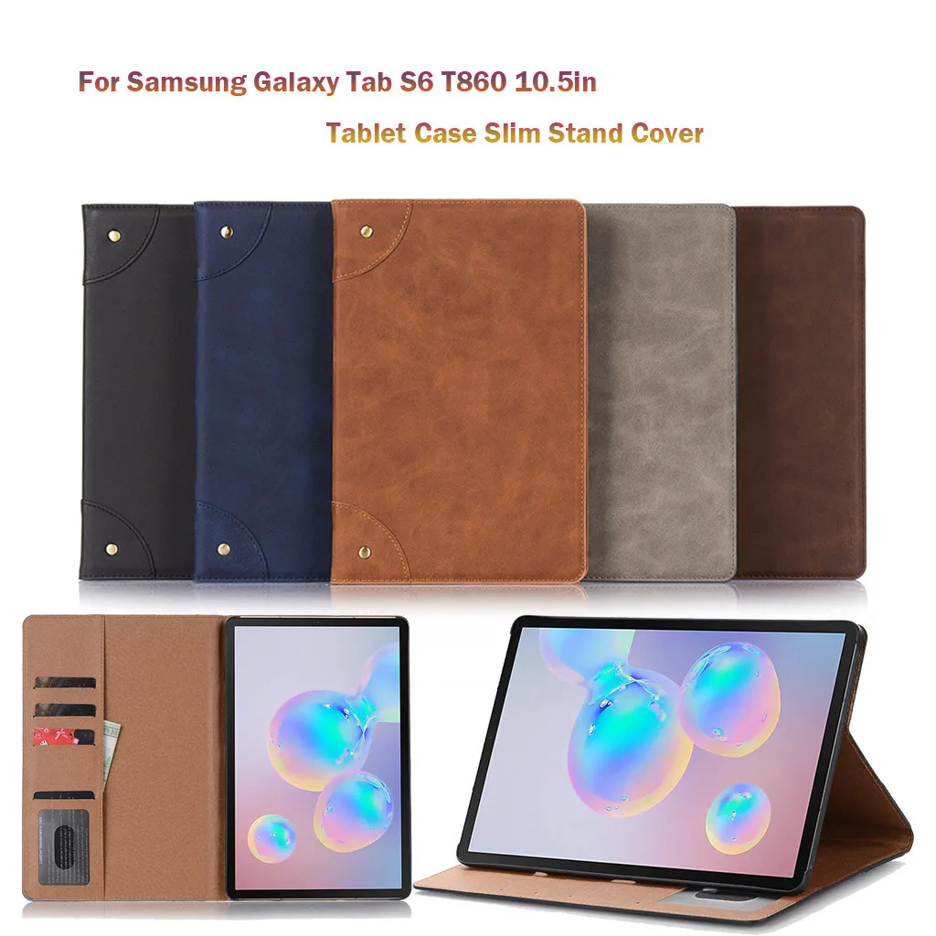 Case da Tabuleta para Samsung 10.5in com Suporte de Cartão de Armazenamento Galaxy Negócios Magro Suporte Capa Tablet Case Tab s6 T860 T865