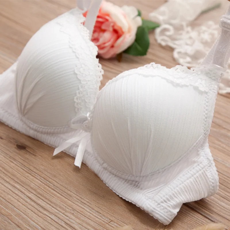 Новинка 2021 полосатый кружевной бюстгальтер для молодых девушек регулируемый