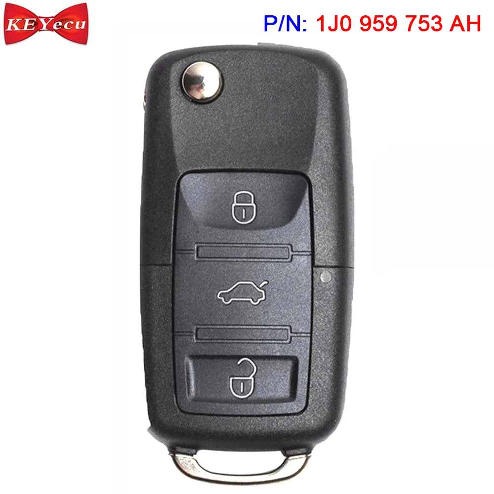 Дистанционный ключ для Volkswagen Passat Beetle Golf Bora Polo Skoda Fabia 434 МГц ID48 чип P/N: 1J0 959 753 Ач|Ключ