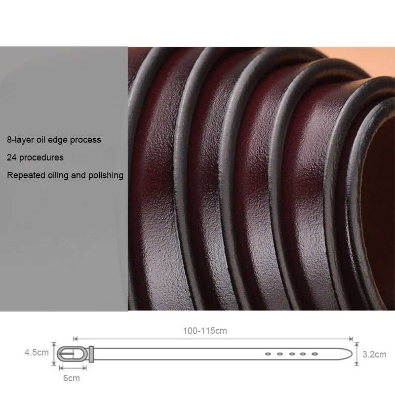 

Women's Belt Fashion Casual Genuine Leather Square Buckle Unisex Belt Jeans Pants Cecorative Belt ZK061