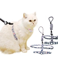 anti lost cat chest leash belt breathable pet vest small medium cat dog chest strap firm traction rope comfortable pet supplies