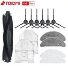 Мешки для пылесоса Roidmi EVE Plus, основная и боковая щетки, тряпки для мытья, одноразовые сменные детали для робота-пылесоса