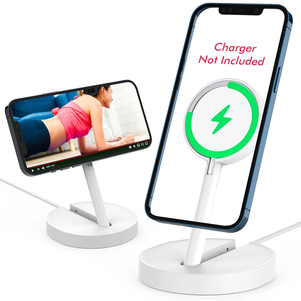 For Magsafe Magnetic Wireless Charger Stand Desktop For IPhone 14 Plus 13 12 Pro Max Foldable Phone Holder Charging Dock Base