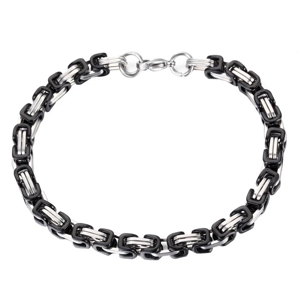 Новое поступление мужской модный Байкерский браслет с цепочкой из нержавеющей