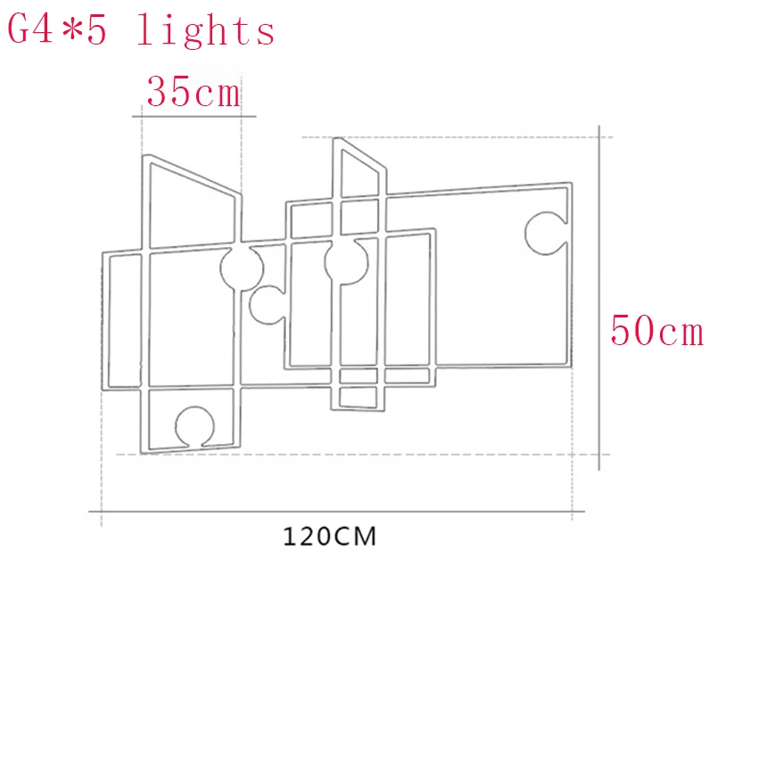 Скандинавская прямоугольная стеклянная люстра Современные Геометрические