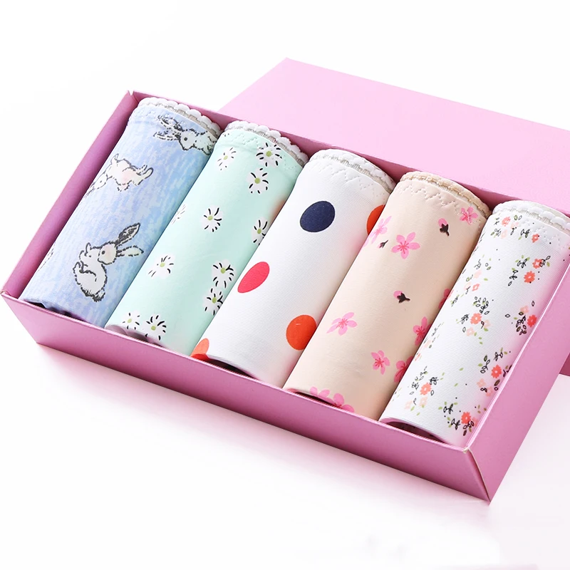 ZJX 5 шт./лот бесшовное летнее нижнее белье из ледяного шелка женские трусики