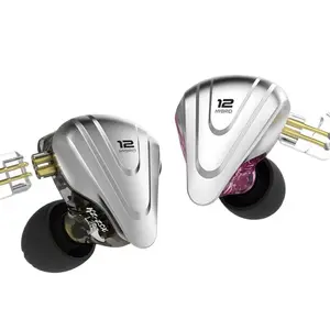 KZ ZSX Terminator Metal 5BA + 1DD гарнитура гибридные 12 драйверов Hi-Fi наушники-вкладыши с монитором и шумоподавлением