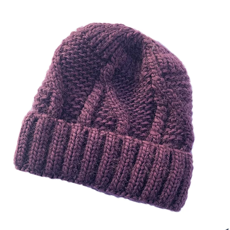 Зимние шапки для женщин вязаная шерстяная шапка мужчин повседневная унисекс