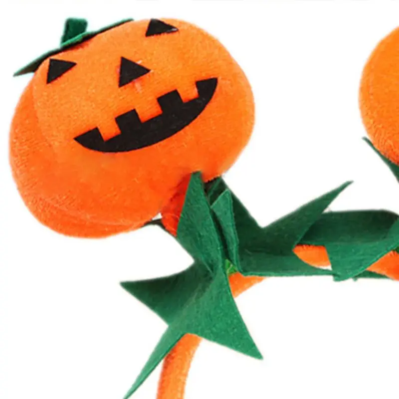 Adult Children Cute 3D Shaking Pumpkin Headband Velvet Cloth Kids Halloween Costume Decorative Hair Hoop Trick Treat Party Props |