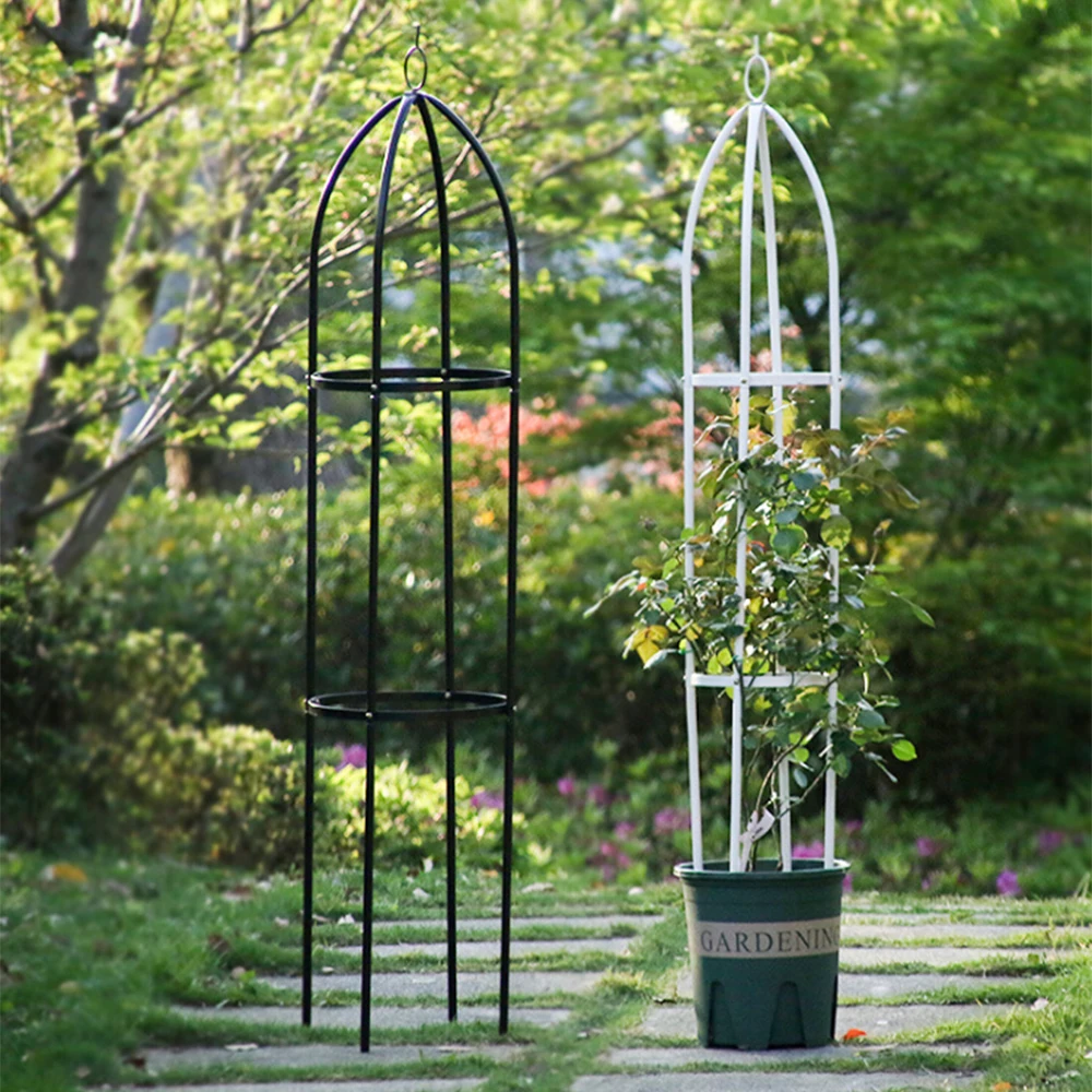 

Metal Flower Stand Vines Climbing Planter Trellis Plant Flower Vine Rack Support Basin Potted plants Frame Bracket Display Stand