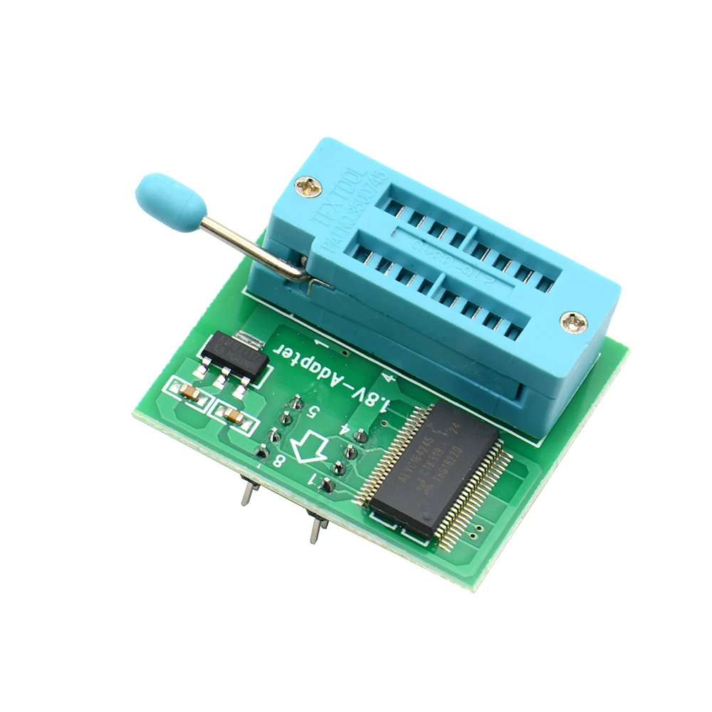1.8V adapter for motherboard SPI Flash SOP8 DIP8 W25 MX25 use on programmers TL866CS TL866A EZP CH341 |