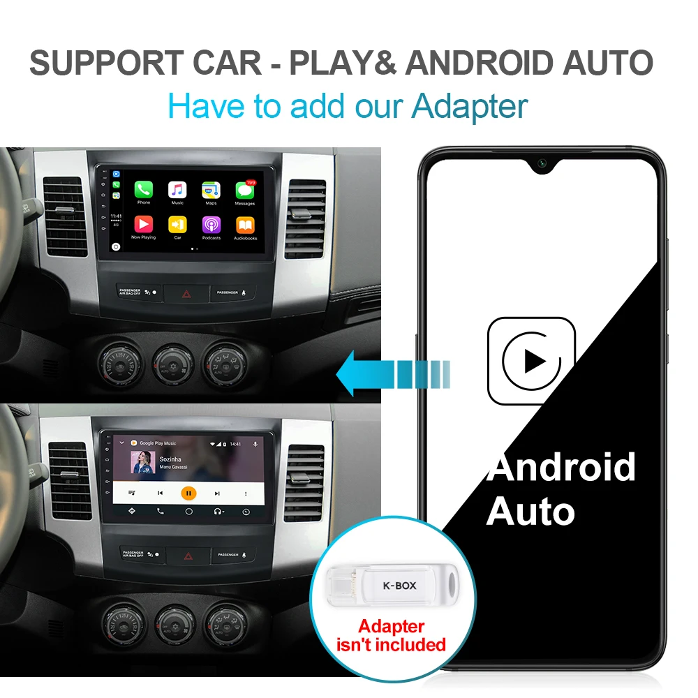 Автомобильное радио Isudar PX6 Android10 1 Din для Mitsubishi Outlander 2 2005 2011 Автомобильный