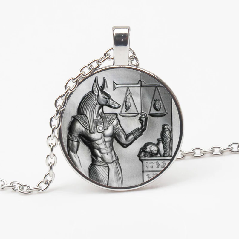 Популярное винтажное ожерелье с подвеской в виде головы египетского волка