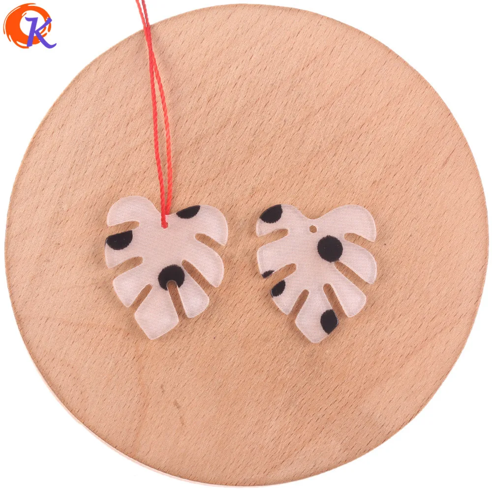 

Cordial Design 25*28mm 100Pcs Jewelry Accessories/DIY Earrings Making/Polka Dot Effect/Leaf Shape/Hand Made/Earring Findings