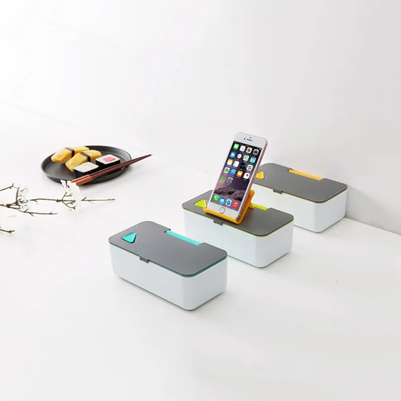 

Bento Boxes Japanese Lunch Box Microwavable Thermo Mobile Phone Holder Leak-Proof Eco-Friendly Dishwasher Safe Food Container