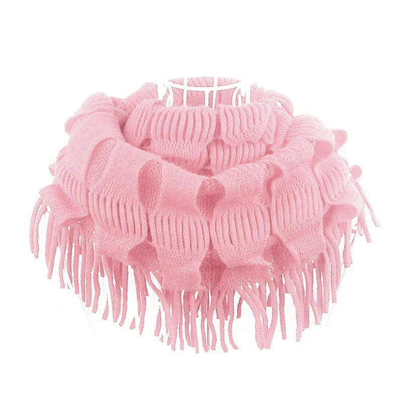 Новая модная женская зимняя теплая вязаная многослойная бахрома с кисточками