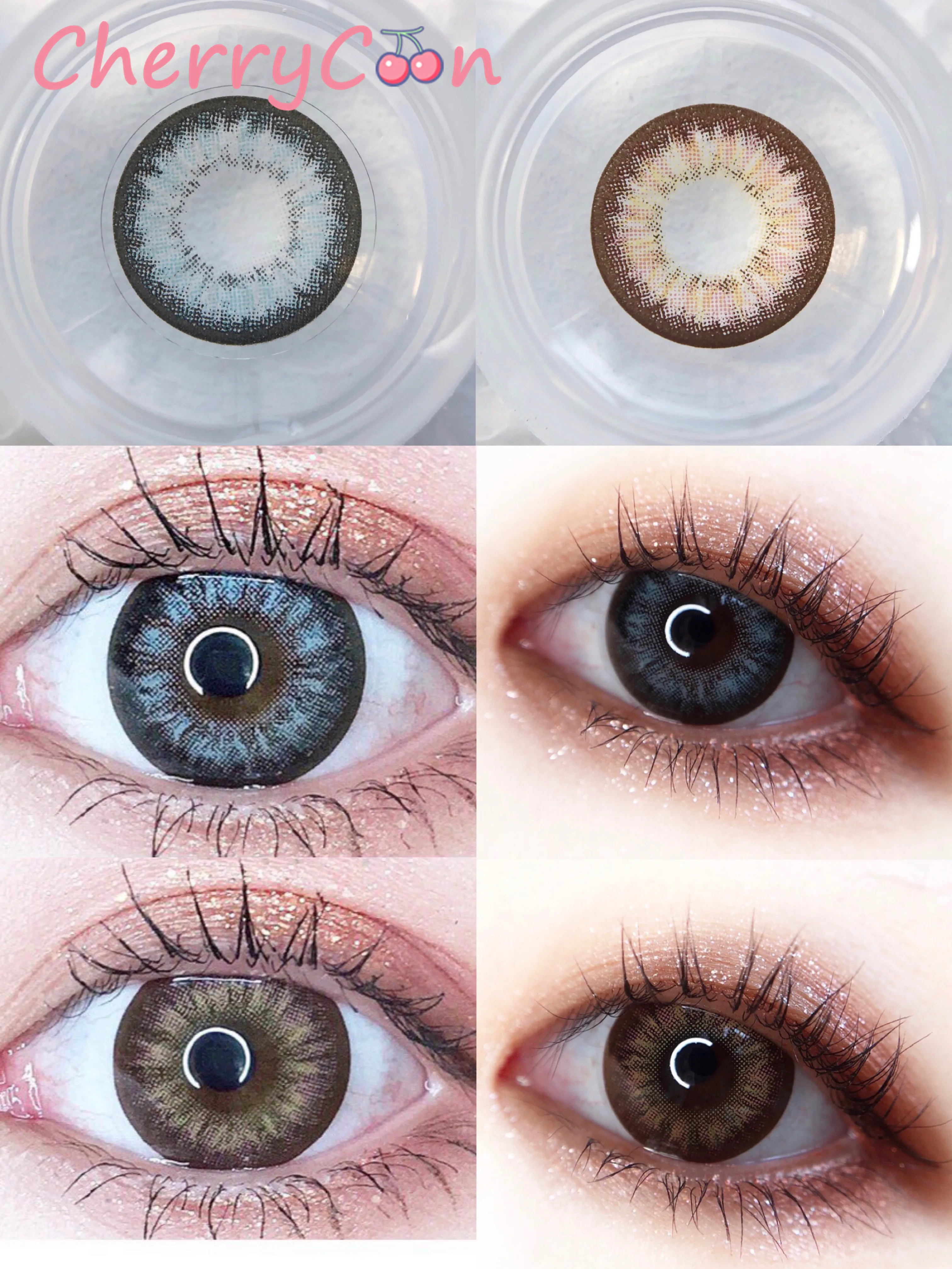 

Крупные натуральные черные круглые контактные линзы CherryCon с козой цветные мягкие для глаз большая красота контактные линзы для зрачка по рецепту при близорукости