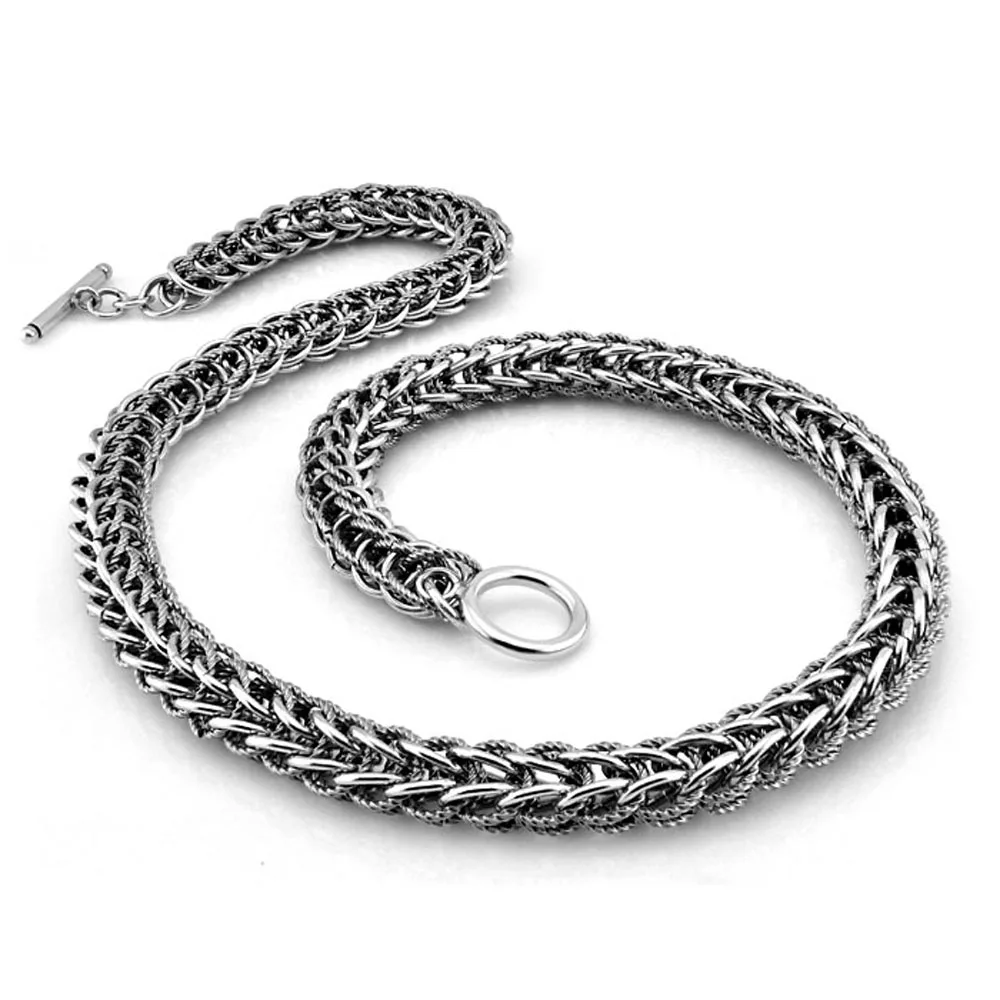 Винтаж стиль тайское серебристого цвета ожерелье пункты человек властная Киль