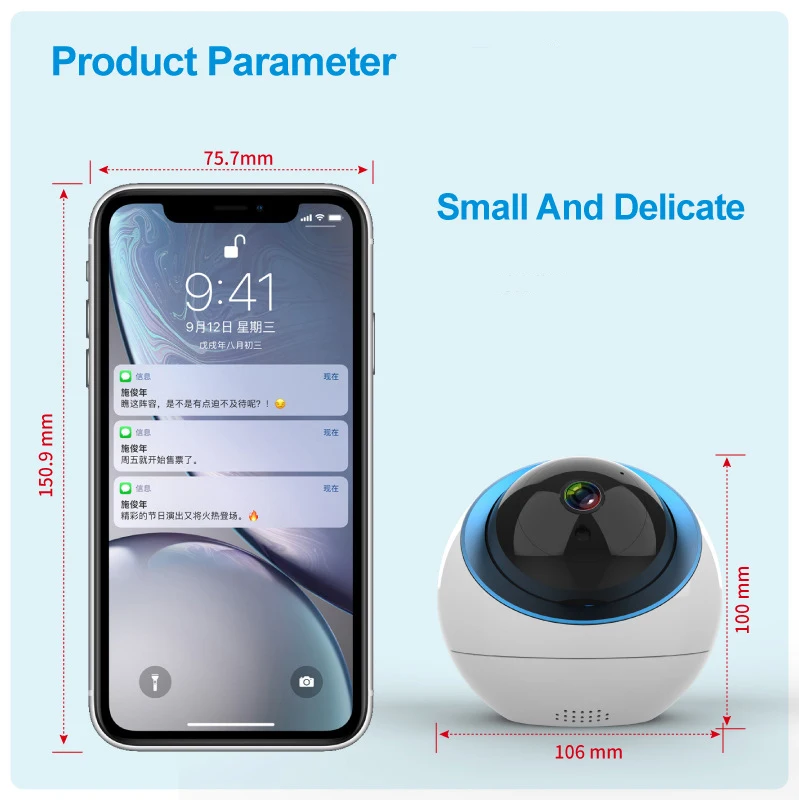 Новое поступление, облачная купольная IP камера 1080 P, беспроводная WiFi камера безопасности, камера видеонаблюдения, мини камера с автоматическим отслеживанием