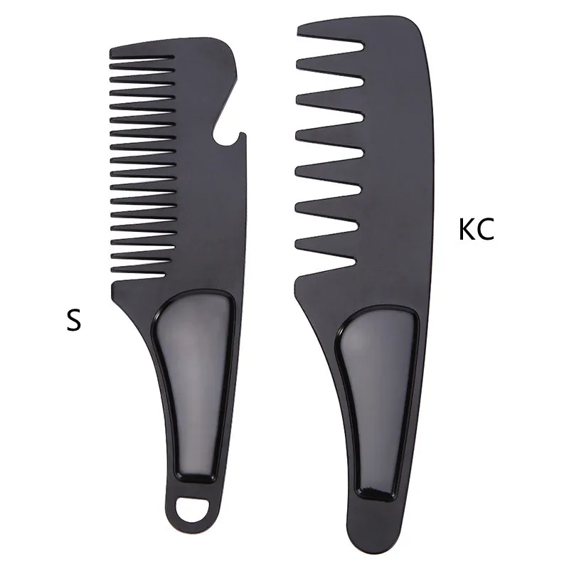 

Portable Mini Stainless Men's Care Pomade Hair Shape Wide Tooth Comb Wine Opener Hairdressing Tool