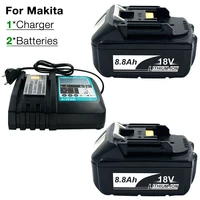 rechargeable replacement 18v 8800mah for makita 18v lithium ion battery bl1880 bl1840 bl1850 bl1830 bl1860b lxt400 with charger