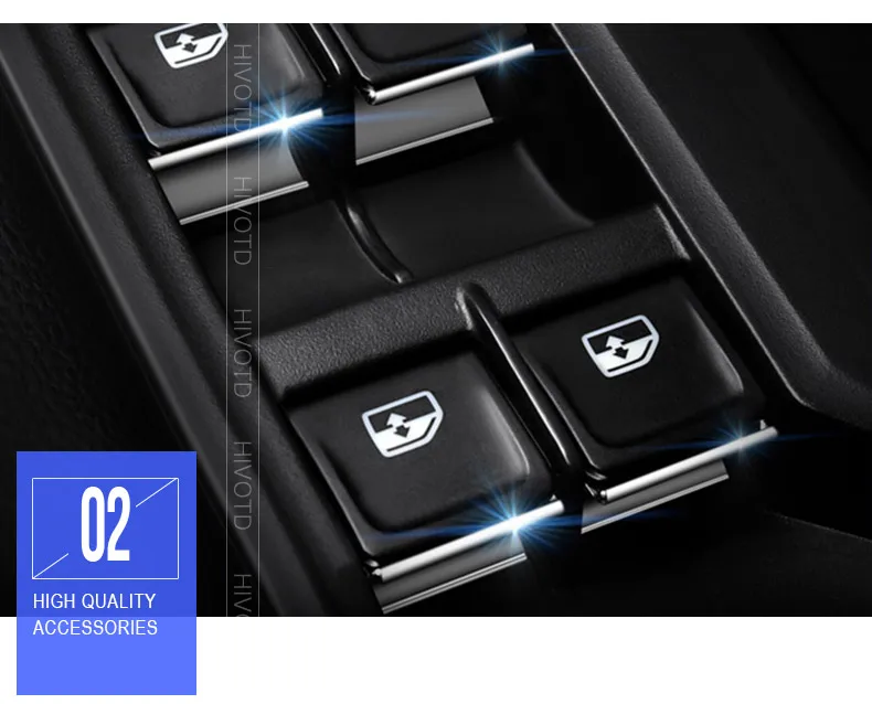 Hivotd для Skoda Kodiaq, кнопка включения стеклоподъемника для автомобиля, накладка с блестками, наклейки, автомобильные аксессуары для интерьера, Стайлинг