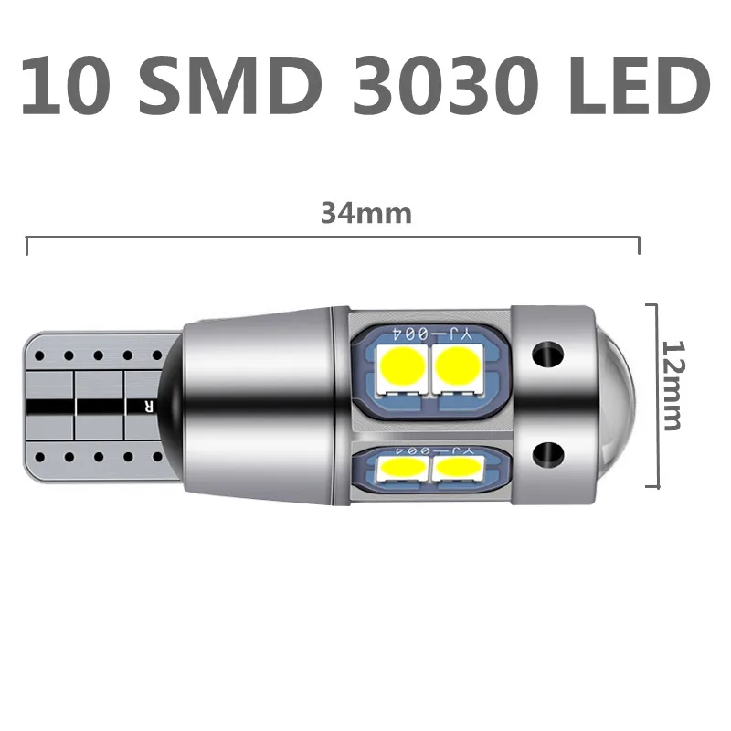 ASLENT W5W 3030-10SMD автомобиля T10 светодиодный 194 168 Клин Замена обратный инструмент