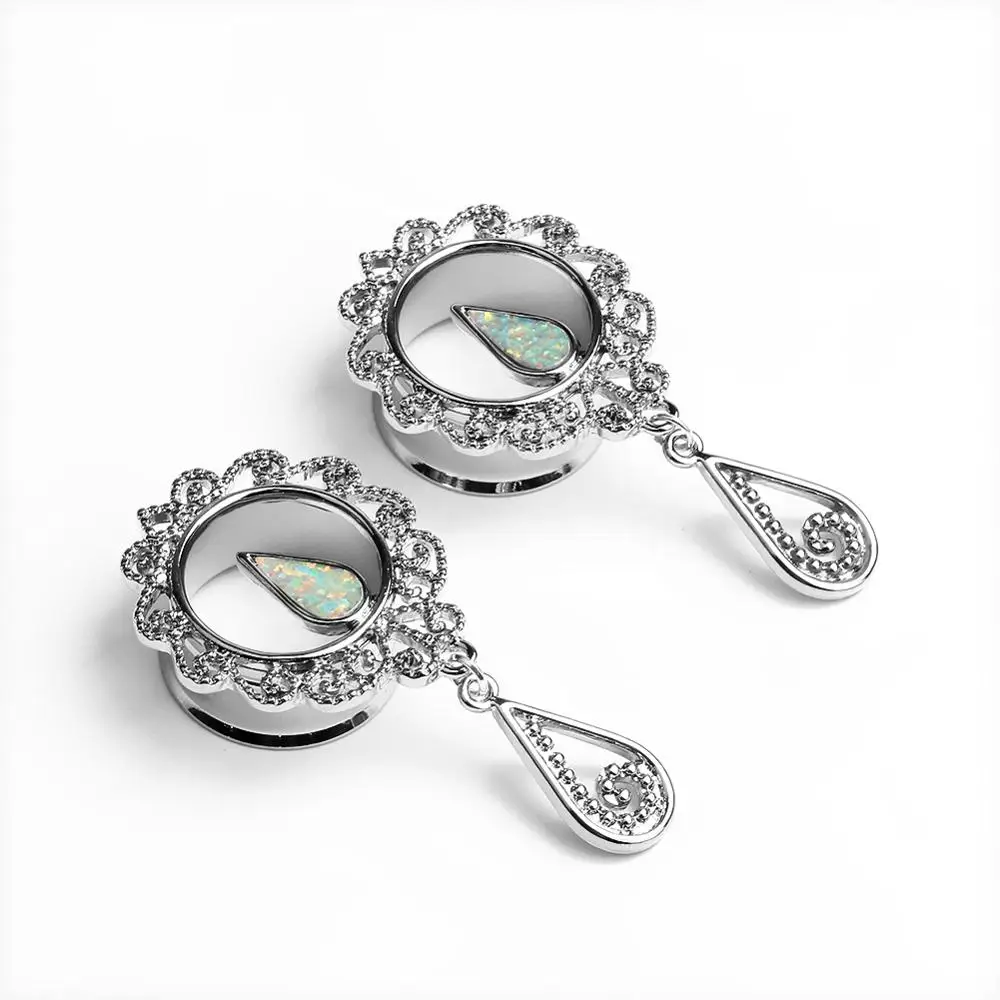 Большая распродажа винтажных туннелей для прокола ушей из нержавеющей стали 316L, расширители ювелирных изделий для тела, фабричный выход, пара продается.