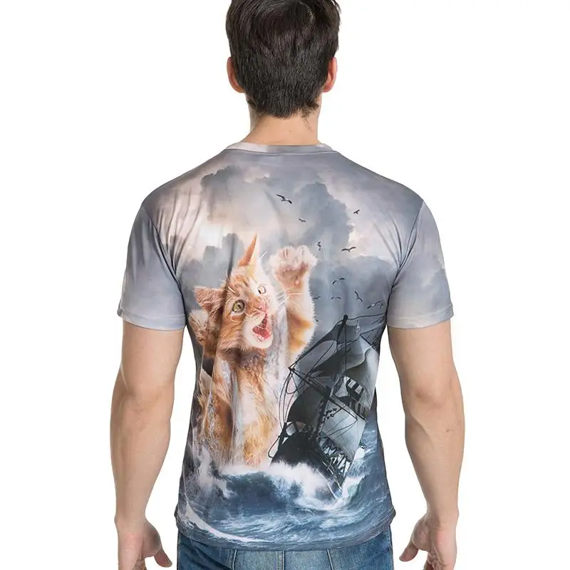 Брендовая одежда новая модная мужская/wo Мужская футболка с короткими рукавами 3d