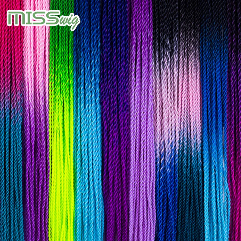 Miss wig Омбре Сенегальские вьющиеся волосы крючком косы 24 дюйма 35 цветов