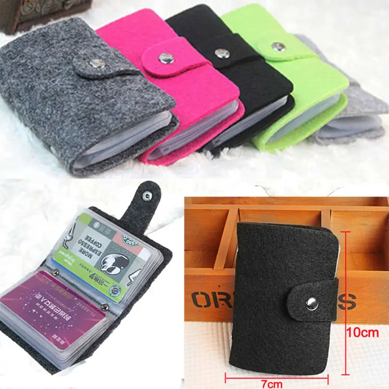 Чехол для карт Mini 24 дюйма из фетра с несколькими картами удостоверения личности