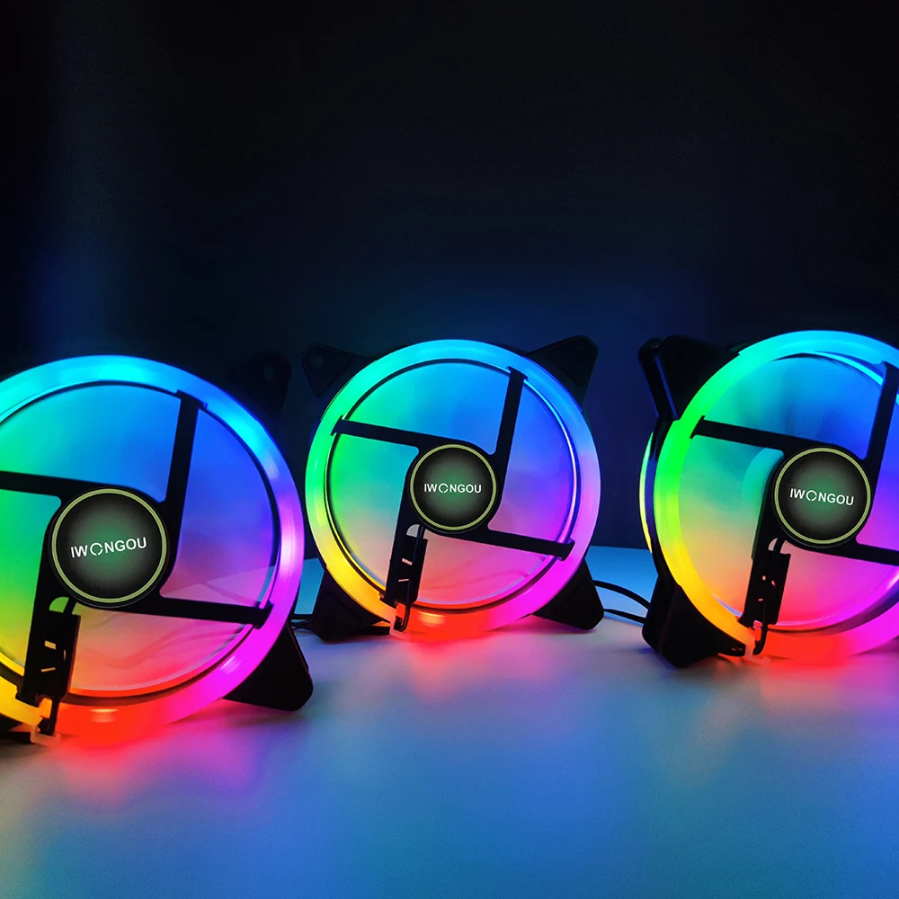 Вентилятор для ПК IWONGOU 120 мм бесшумный RGB-контроллер вентилятора aura sync 6 pin 12 в 2000