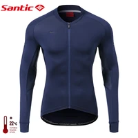 santic men cycling jersey long sleeve comfortable sunscreen road bike mountain bike cycling jersey tops reflective asian