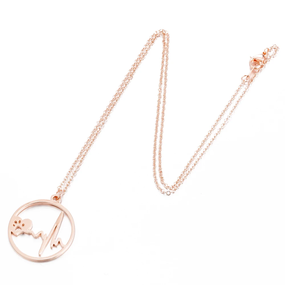 FENGLI Сердце Собака когти подвески из нержавеющей стали ожерелья для влюбленных