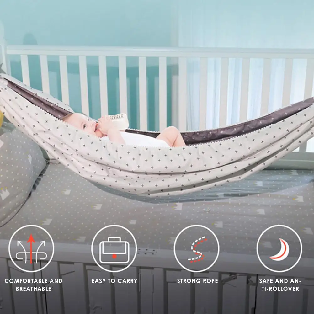 

100x130cm Baby Crib Hammock Detachable Portable Better Sleep Hanging Swing Bed Frame Accessories For Super Active Babies