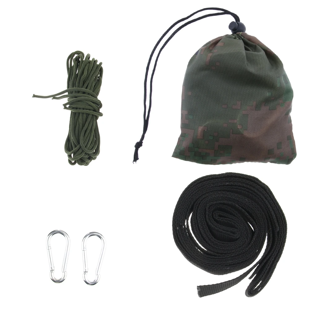 Портативный гамак на дерево качели висячий комплект ремни + сетчатые веревки