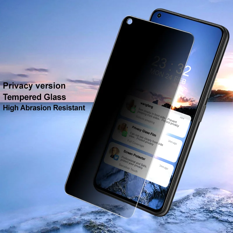 

Anti-spy Privacy Tempered Glass Film Cover Screen Protector For For OPPO Reno 5A Reno5A Reno4 Z Reno 4Z