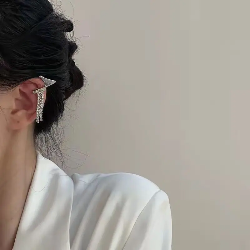 Новые готические эльфы серьги для пирсинга женщин серьги-каффы с кисточками