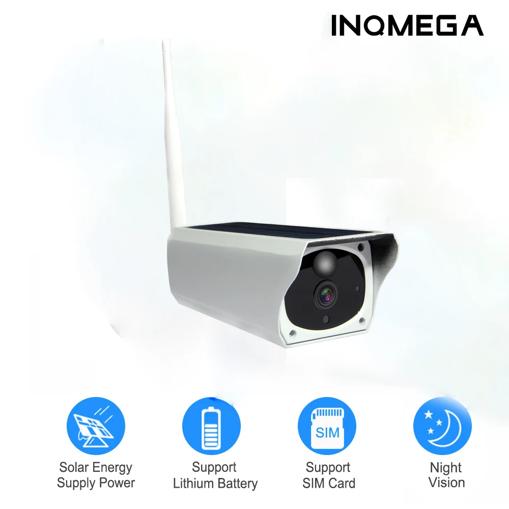 INQMEGA ip камера на солнечной батарейке 1080P Wifi наружная Водонепроницаемая