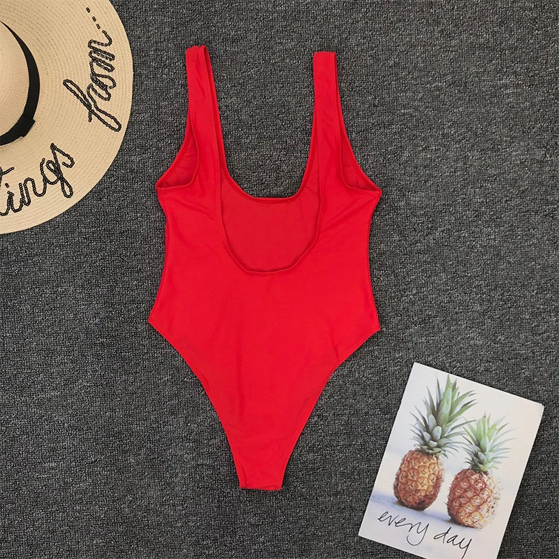 Женский слитный купальник Kakaforsa однотонный бандажный с высокой талией купальный