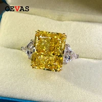 oevas 100 925 sterling silver luxury 1316mm topaz high carbon diamond bridal rings sparkling wedding party fine jewelry gifts